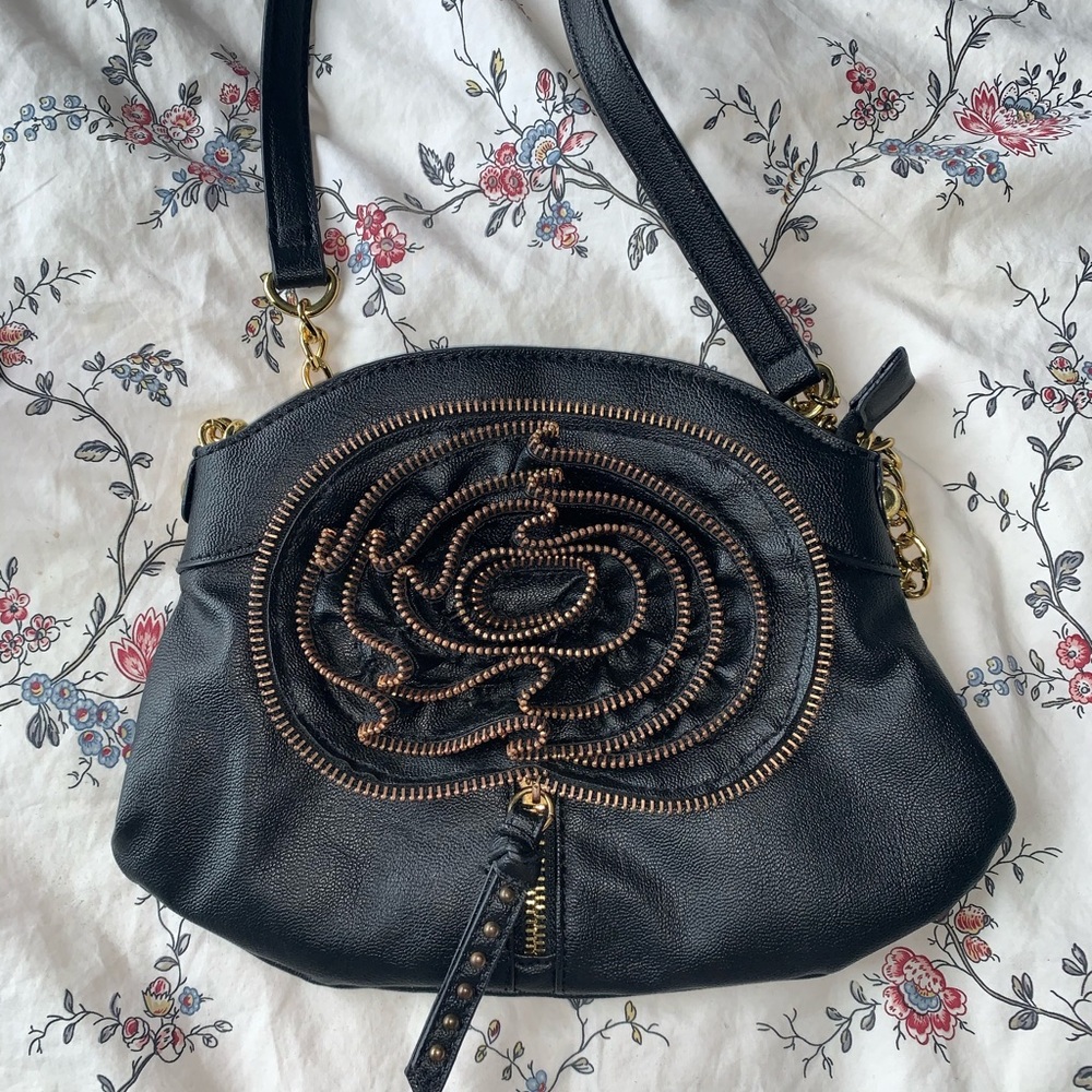Olivia and joy black and brown floral bag